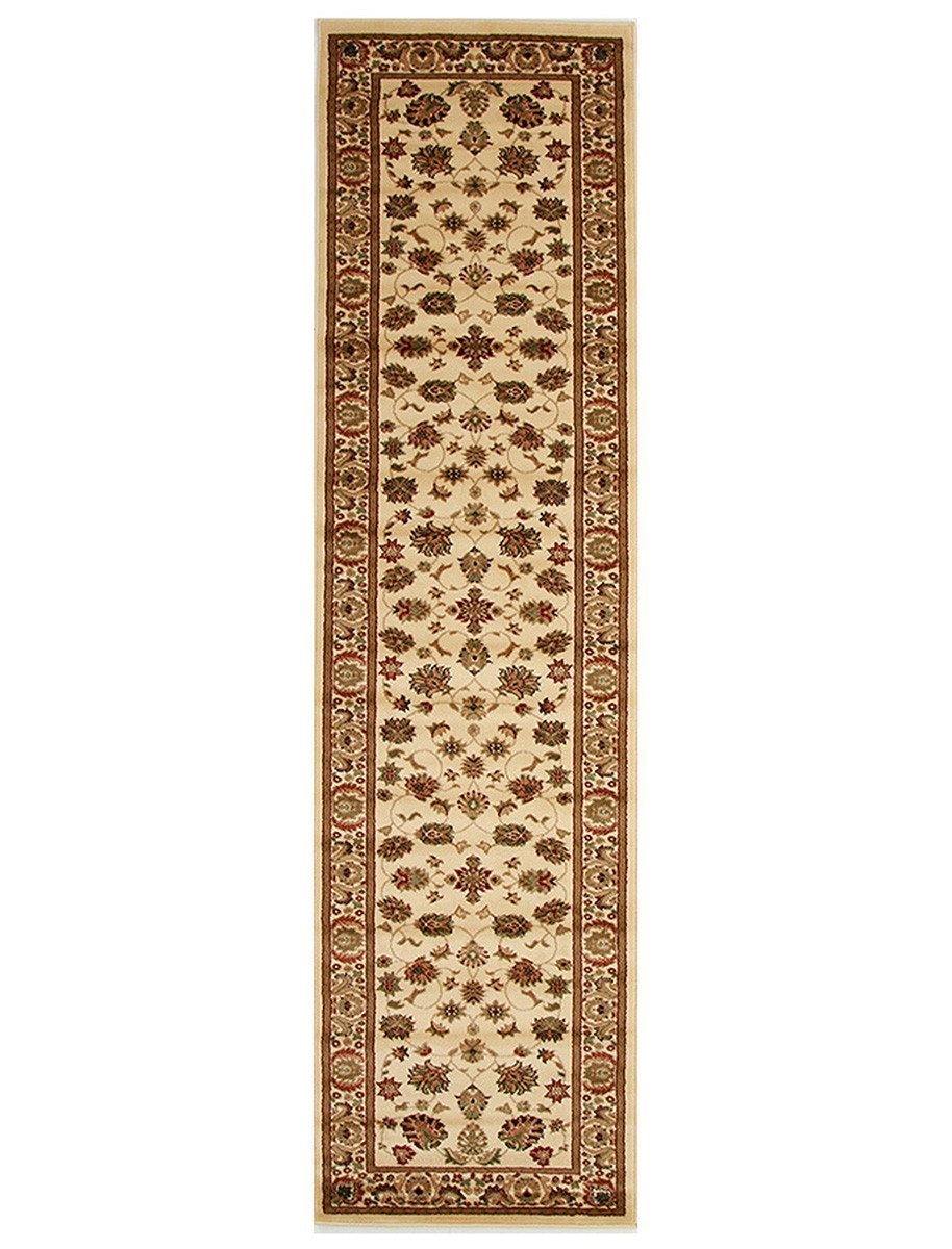 Istanbul Traditional Floral Pattern Runner Rug Ivory - Cozy Rugs Australia