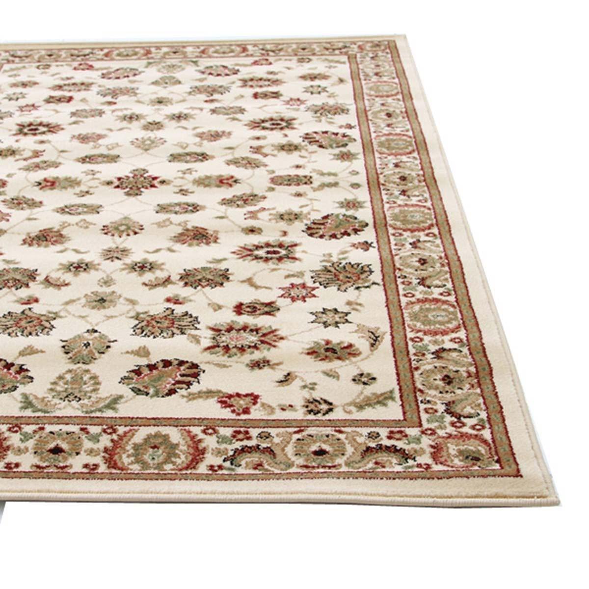 Istanbul Traditional Floral Pattern Runner Rug Ivory - Cozy Rugs Australia