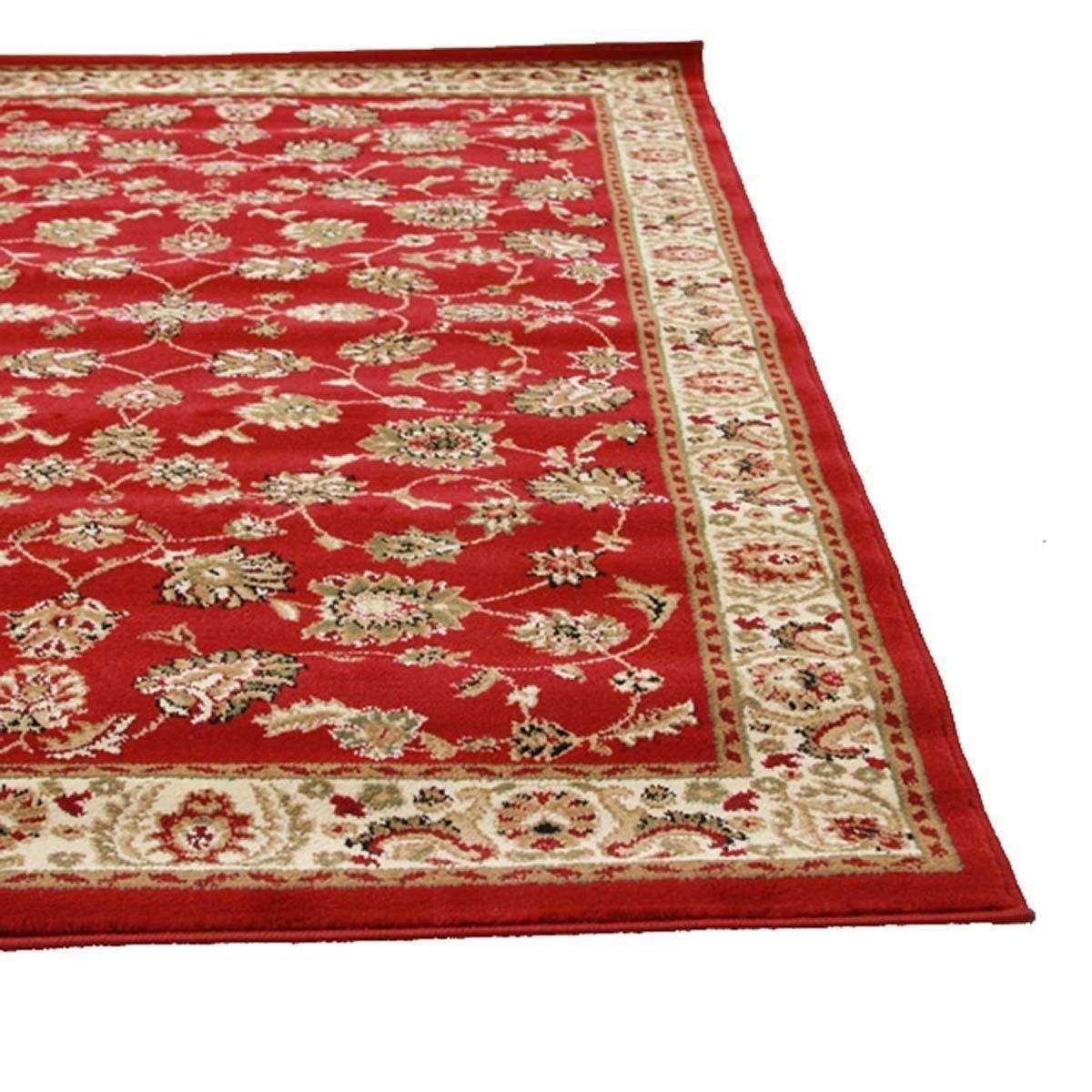 Istanbul Collection Traditional Floral Pattern Red Rug - Cozy Rugs Australia
