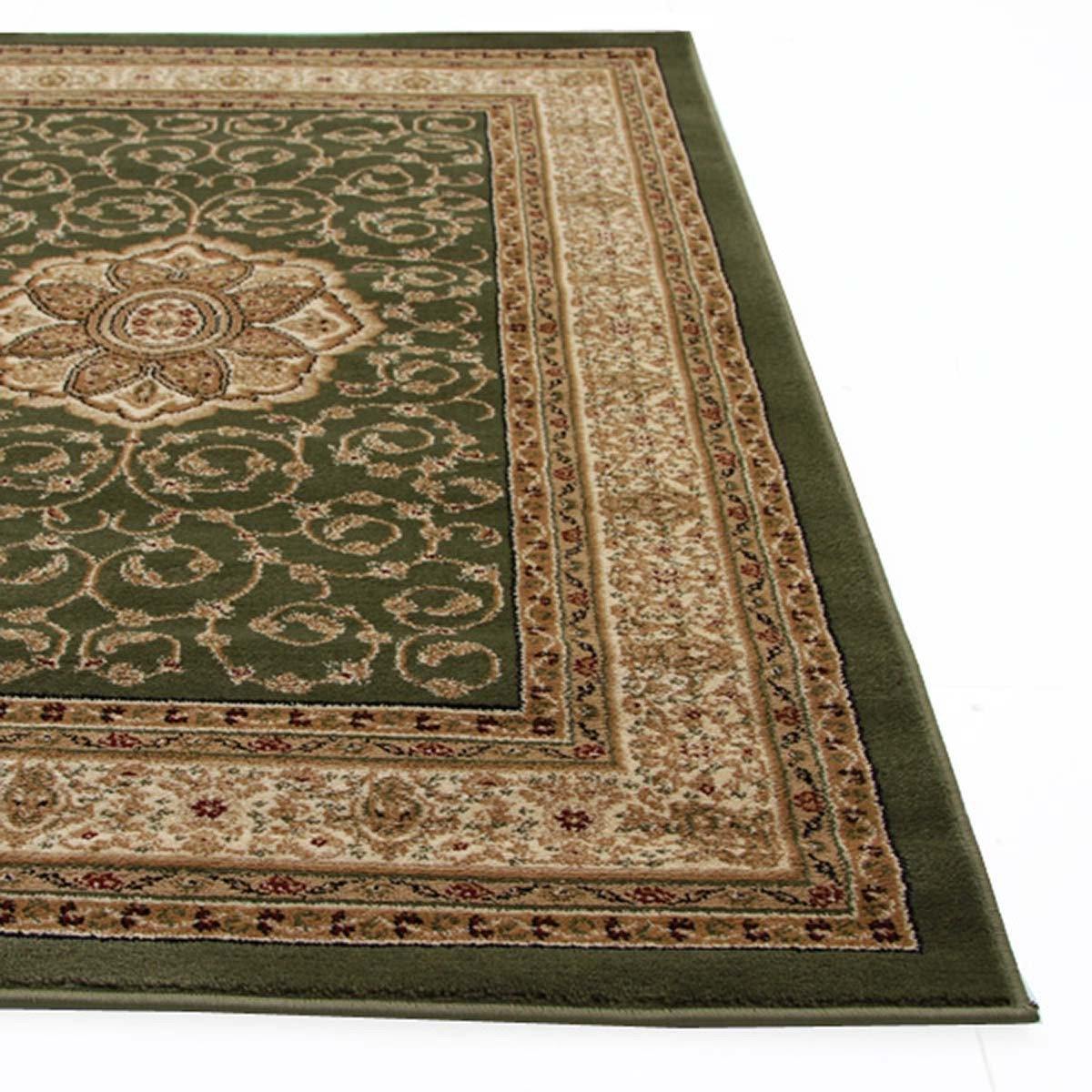 Istanbul Collection Medallion Classic Pattern Green Rug - Cozy Rugs Australia
