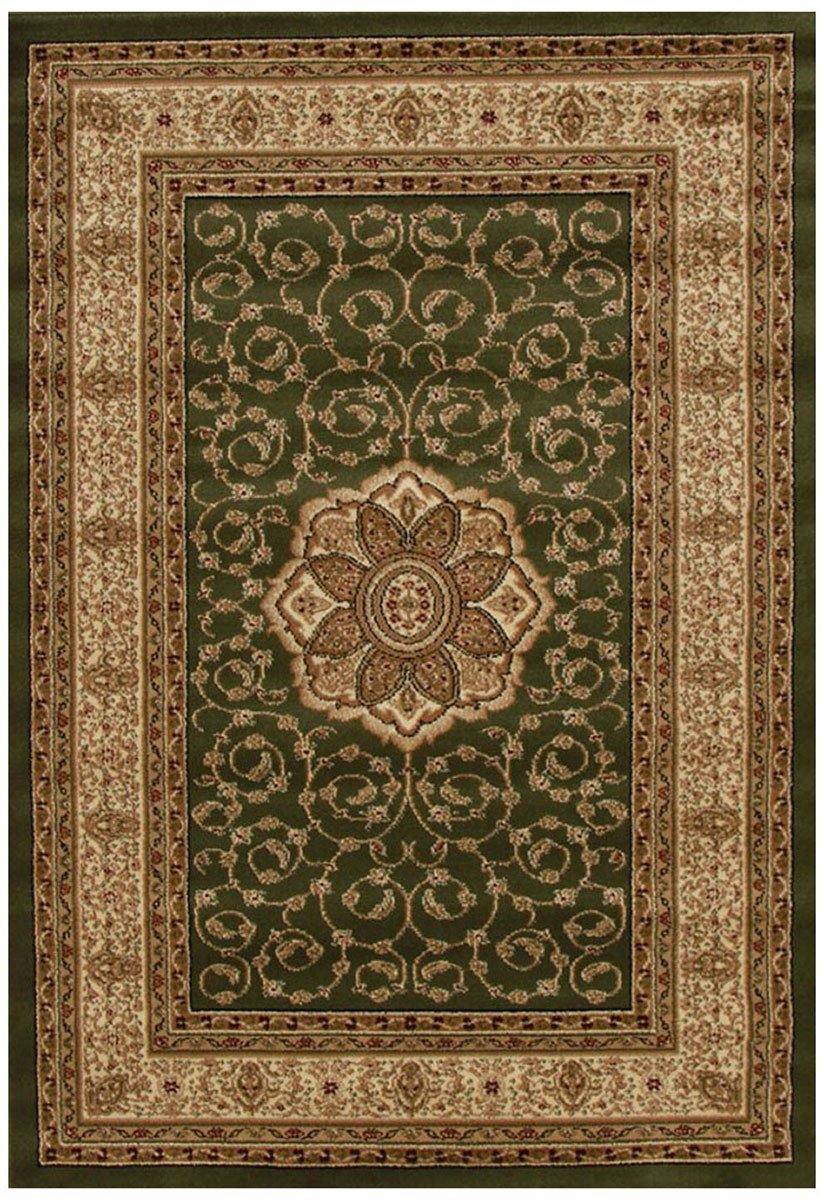 Istanbul Collection Medallion Classic Pattern Green Rug - Cozy Rugs Australia