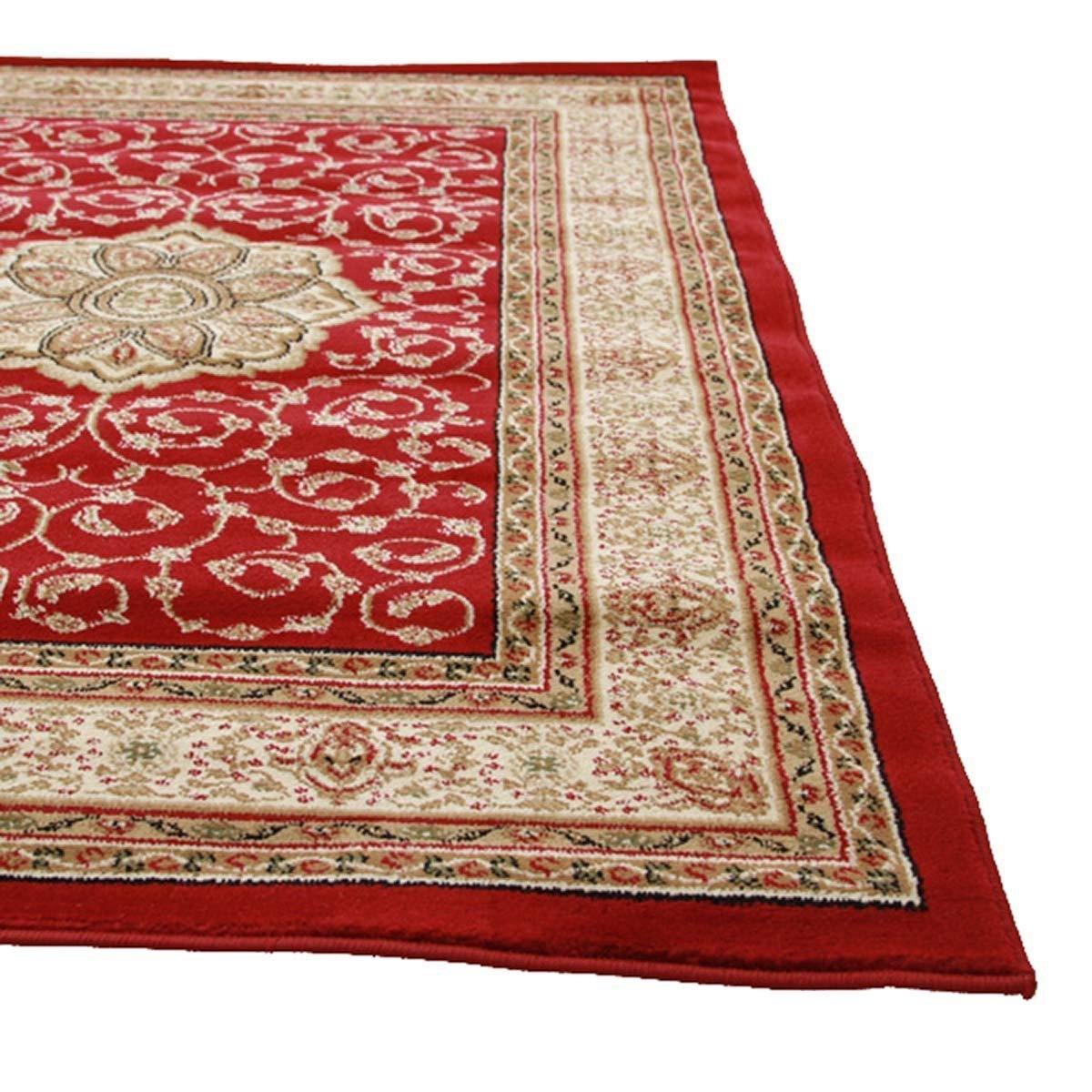 Istanbul Collection Medallion Classic Pattern Red Rug - Cozy Rugs Australia