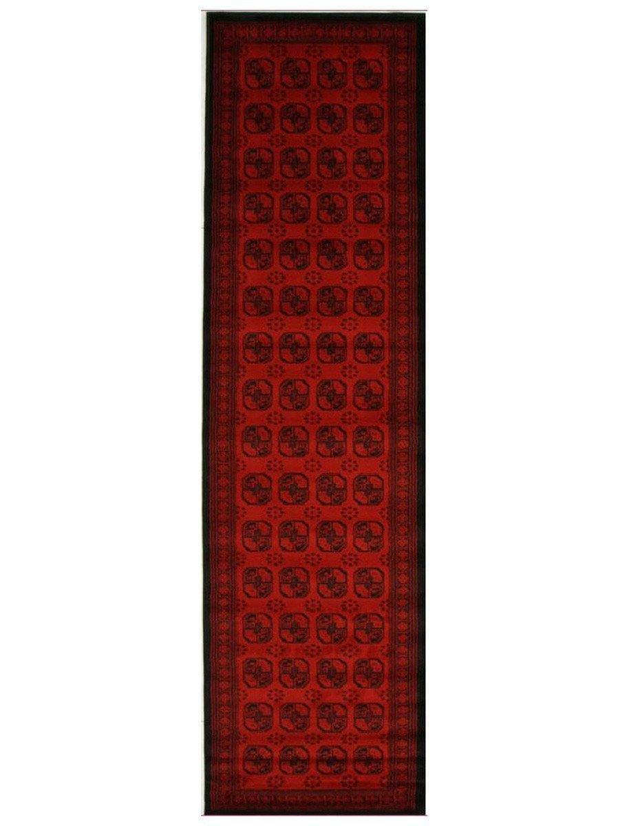 Istanbul Classic Afghan Pattern Runner Rug Red - Cozy Rugs Australia