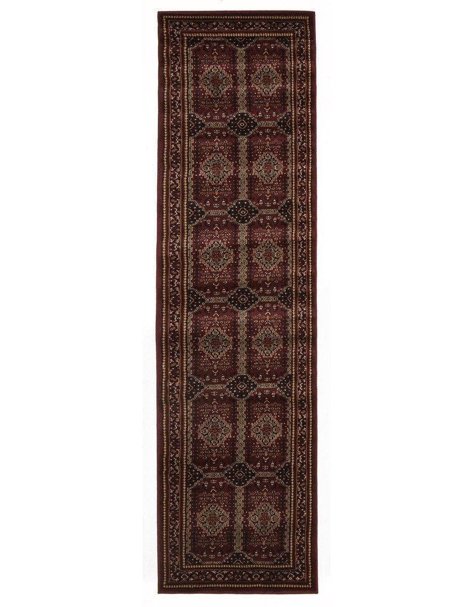 Istanbul Collection Traditional Afghan Design Burgundy Red Rug - Cozy Rugs Australia