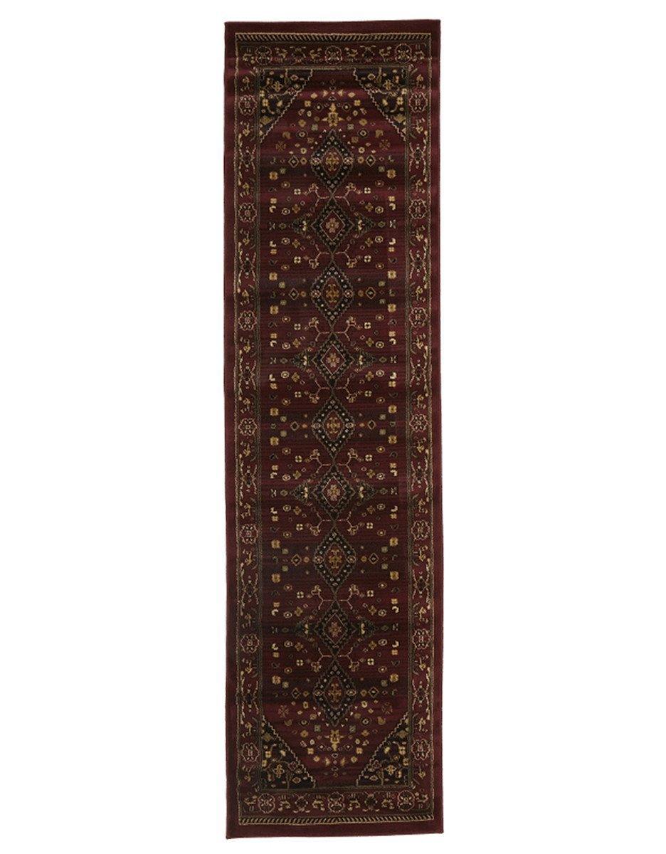 Istanbul Traditional Shiraz Design Runner Rug Burgundy Red - Cozy Rugs Australia