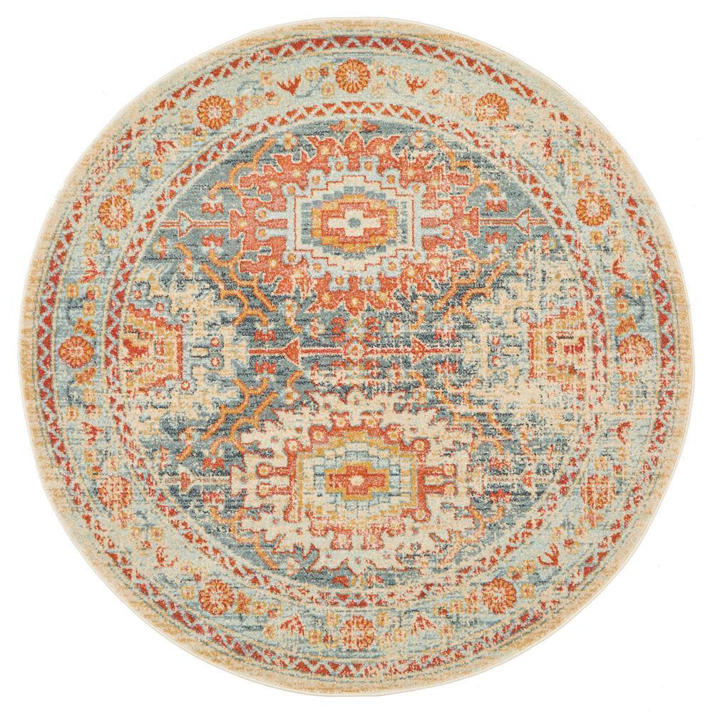 Legacy 853 Blue Round Rug - Cozy Rugs Australia