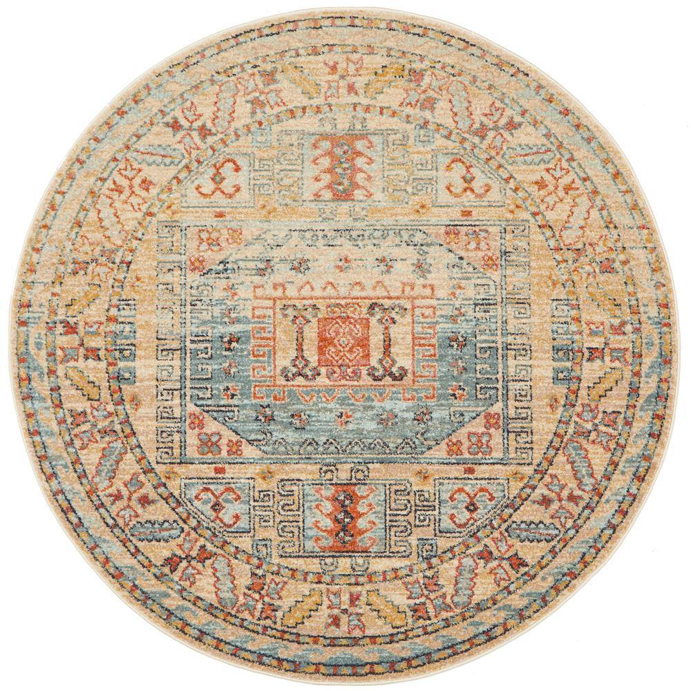 Legacy 859 Sky Blue Round Rug - Cozy Rugs Australia