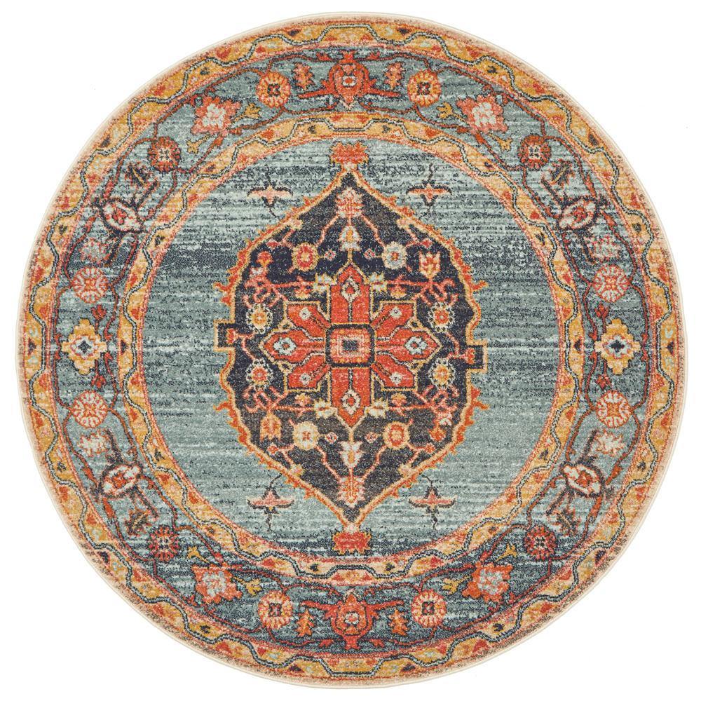 Legacy 862 Rust Round Rug - Cozy Rugs Australia