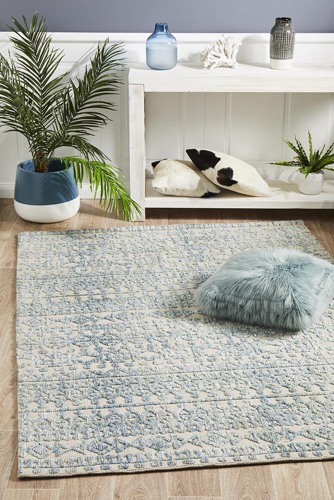 Levi Scarlett Blue Green Rug - Cozy Rugs Australia