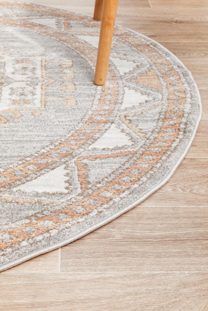 Mayfair Caitlen Grey Round Rug - Cozy Rugs Australia