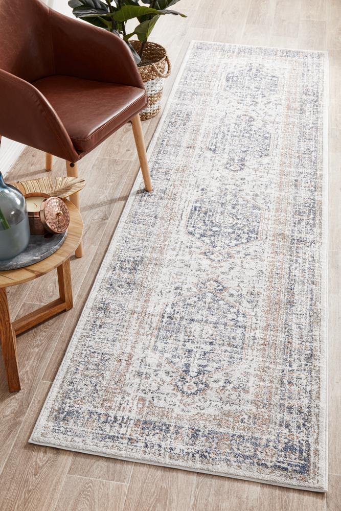 Mayfair Lorissa Blue Runner Rug - Cozy Rugs Australia