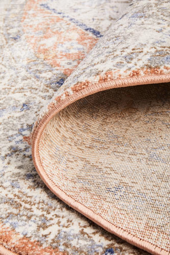 Mayfair Lorissa Peach Round Rug - Cozy Rugs Australia