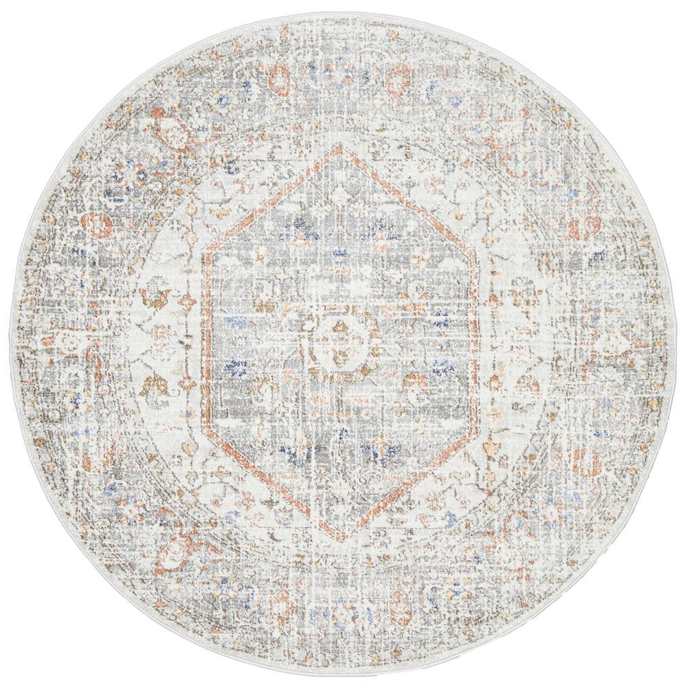 Mayfair Lorissa Silver Round Rug - Cozy Rugs Australia