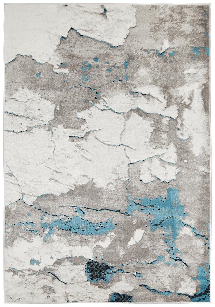 Zoey Contemporary Rug Blue Grey - Cozy Rugs Australia