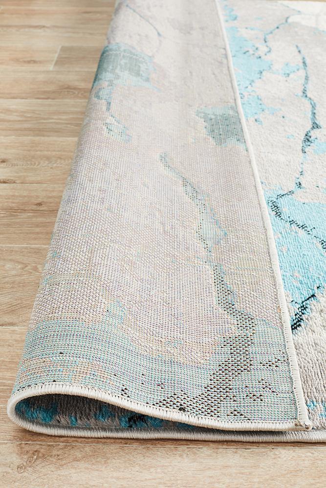 Zoey Contemporary Rug Blue Grey - Cozy Rugs Australia