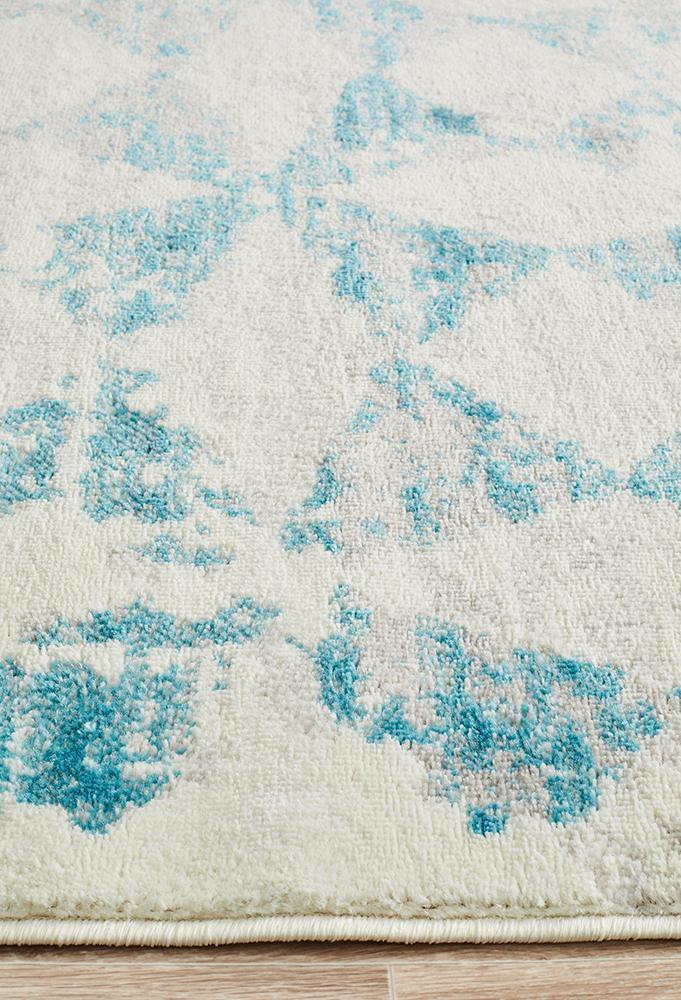 Vanessa Modern Rug Blue Grey White - Cozy Rugs Australia