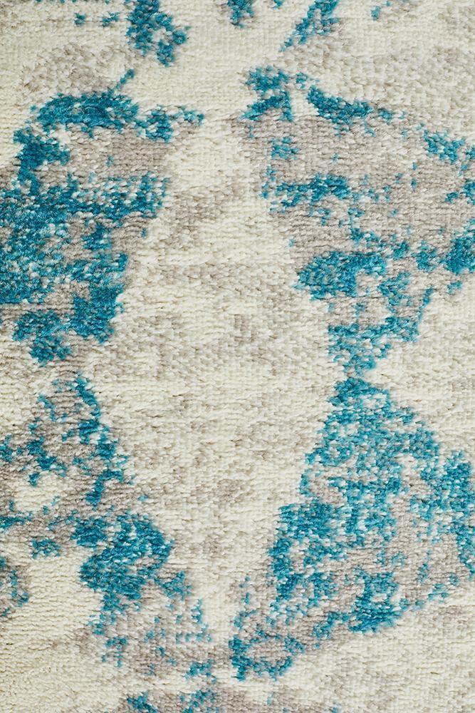 Vanessa Modern Rug Blue Grey White - Cozy Rugs Australia