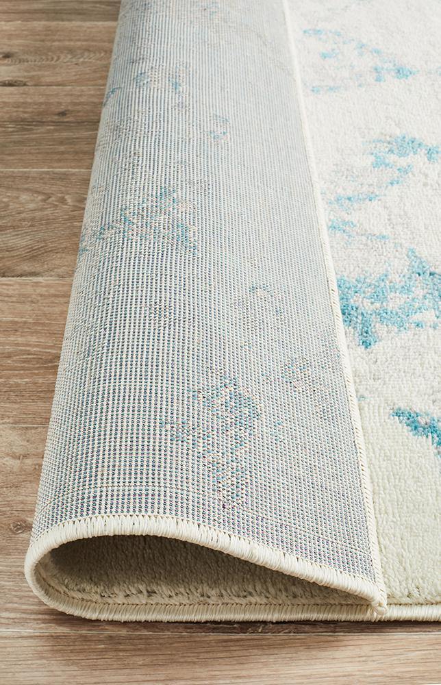 Vanessa Modern Rug Blue Grey White - Cozy Rugs Australia