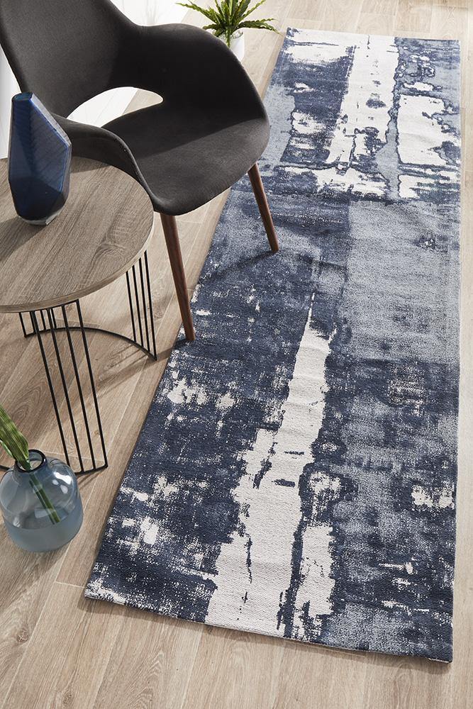 Magnolia 11 Denim Runner Rug - Cozy Rugs Australia