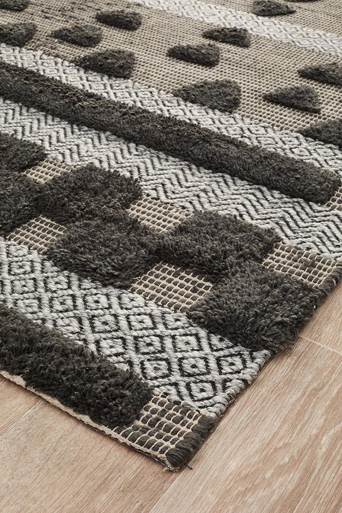 Miller Rhythm Flow Charcoal Rug - Cozy Rugs Australia