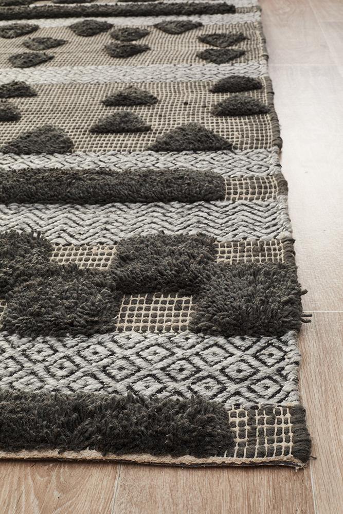 Miller Rhythm Flow Charcoal Rug - Cozy Rugs Australia