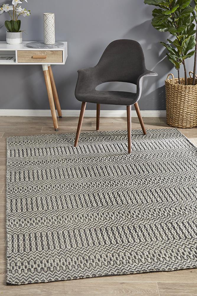 Miller Rhythm Tune Grey Rug - Cozy Rugs Australia