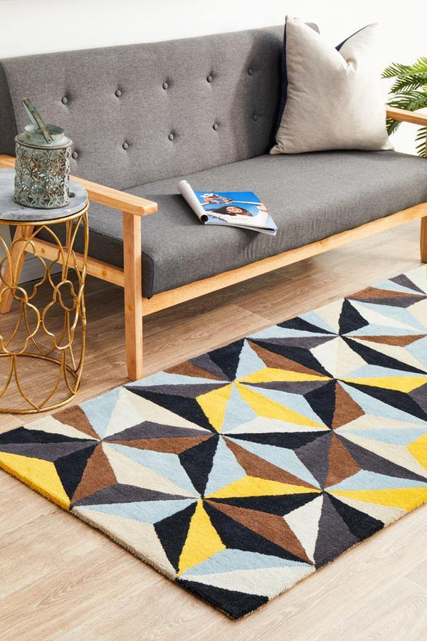 Buy Matrix Pure Wool 900 Blue Runner Rug Online | Cozy Rugs Australia