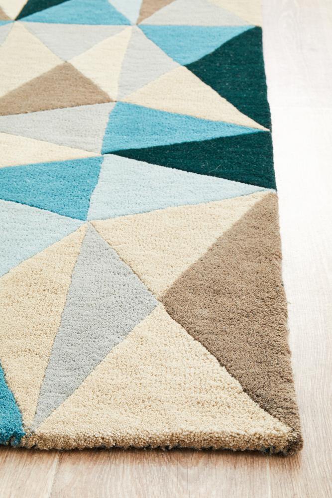 Matrix Pure Wool 901 Turquoise Runner Rug - Cozy Rugs Australia