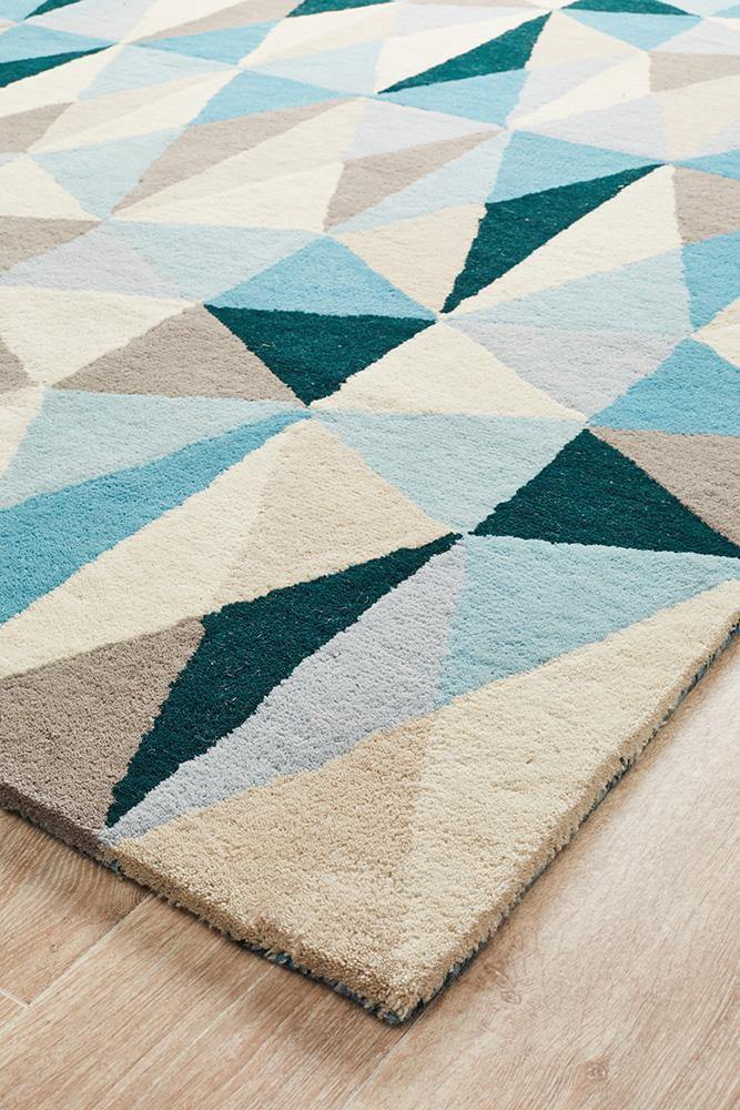 Matrix Pure Wool 901 Turquoise Rug - Cozy Rugs Australia