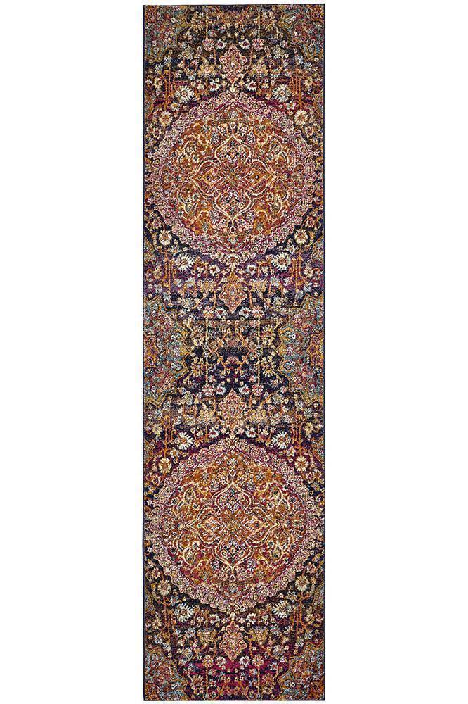 Museum Preston Multi Coloured Runner - Cozy Rugs Australia