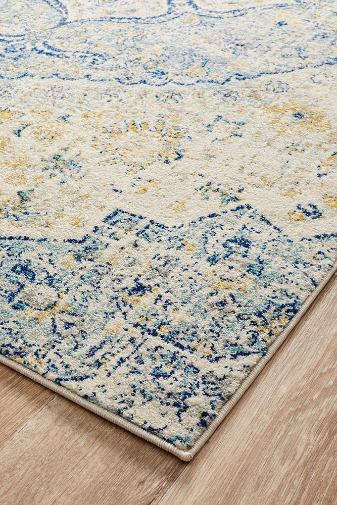 Museum Tyler Sky Blue Runner - Cozy Rugs Australia