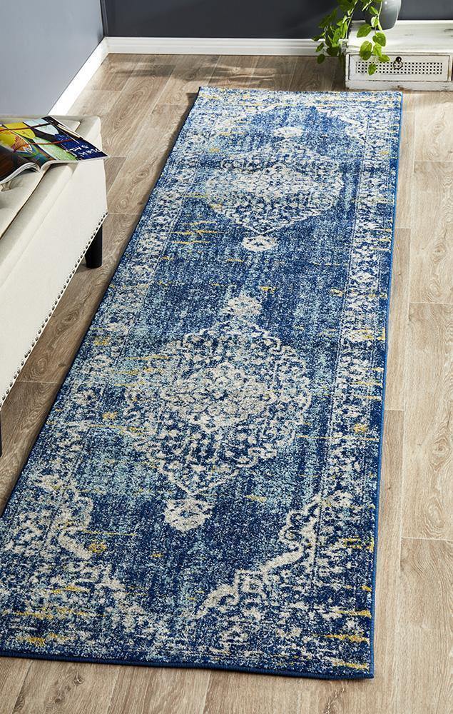 Museum Wilson Navy Runner - Cozy Rugs Australia