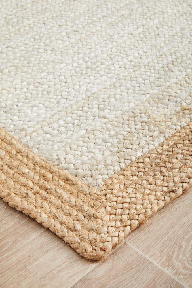 Noosa 333 White Natural Runner Rug - Cozy Rugs Australia