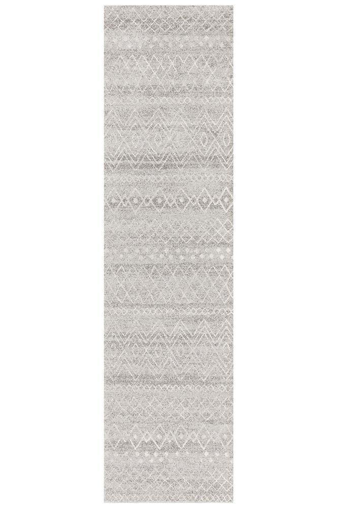 Oasis Nadia Grey Rustic Tribal Rug - Cozy Rugs Australia