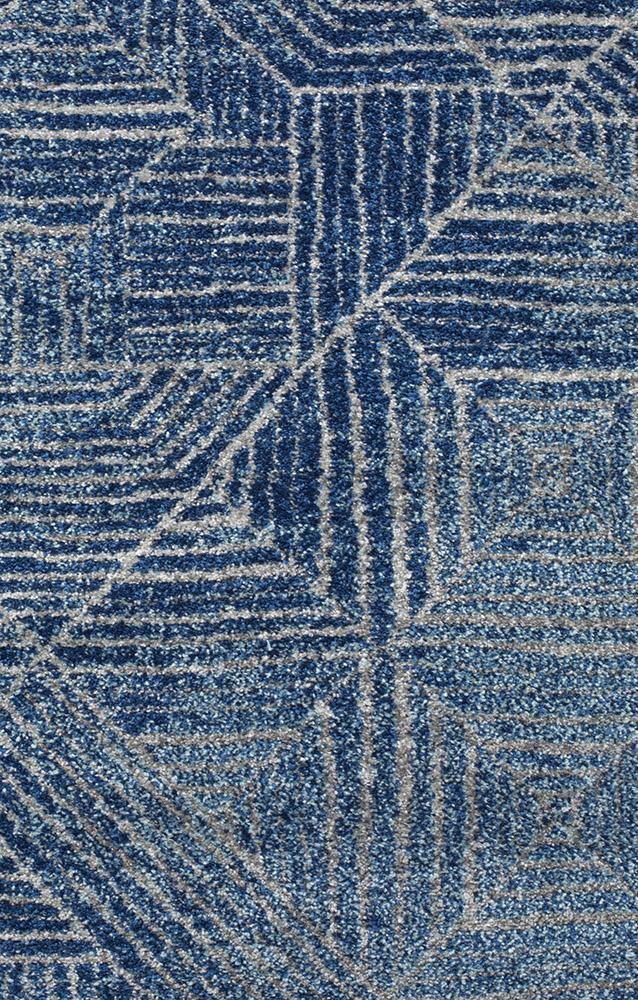 Oasis Kenza Contemporary Navy Runner Rug - Cozy Rugs Australia