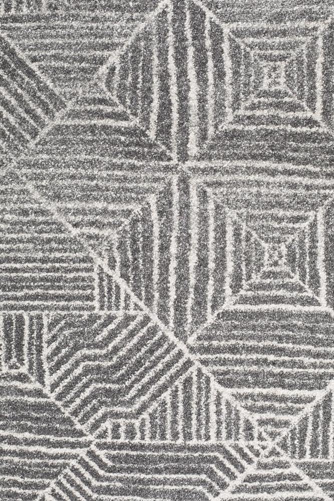 Oasis Kenza Contemporary Silver Runner Rug - Cozy Rugs Australia