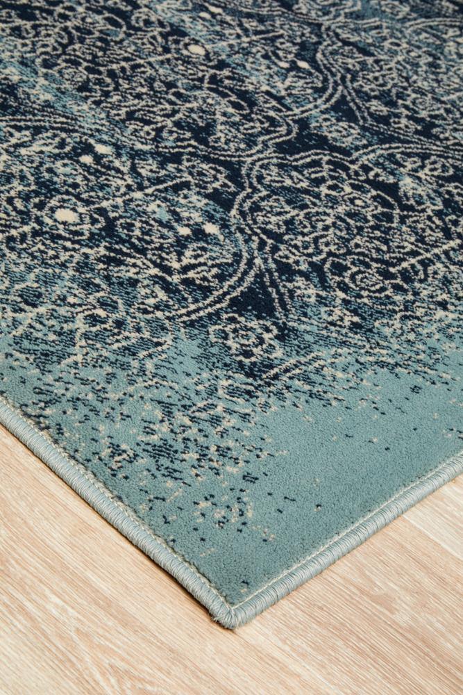 Oxford Mayfair Edge Denim Rug - Cozy Rugs Australia