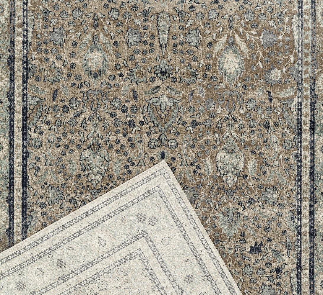 Providence Esquire Rim Traditional Beige Rug - Cozy Rugs Australia