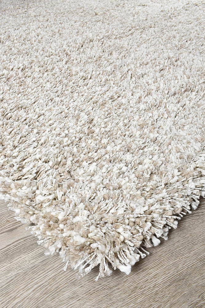 Plain Portland Shaggy Rug Beige