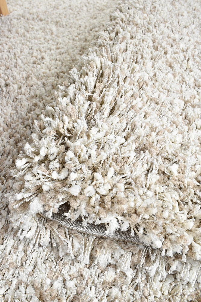 Plain Portland Shaggy Rug Beige