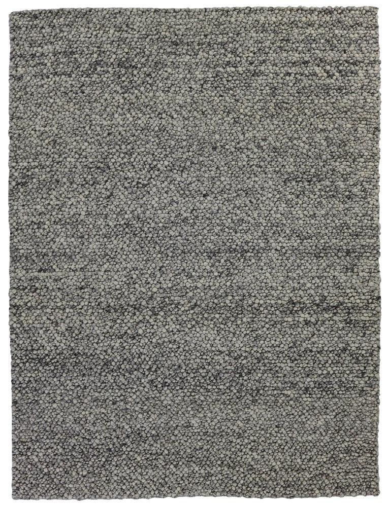 Fish Eye Black and White Textured Wool Rug - All Modern Design
