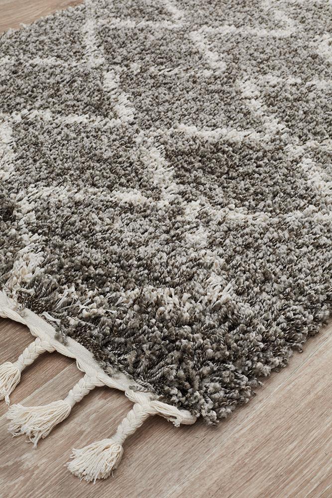 Saffron 11 Grey Runner Rug - Cozy Rugs Australia