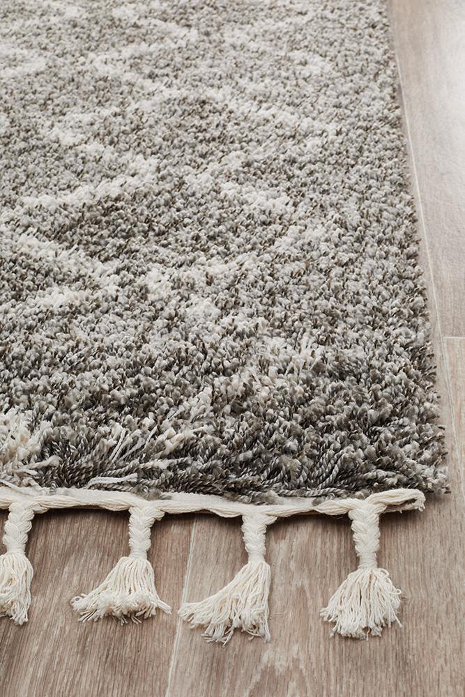 Saffron 11 Grey Runner Rug - Cozy Rugs Australia