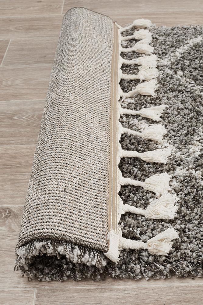 Saffron 11 Grey Runner Rug - Cozy Rugs Australia