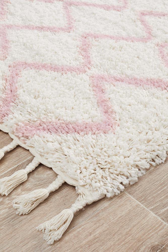 Saffron 11 Pink Runner Rug - Cozy Rugs Australia