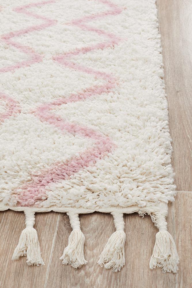 Saffron 11 Pink Runner Rug - Cozy Rugs Australia