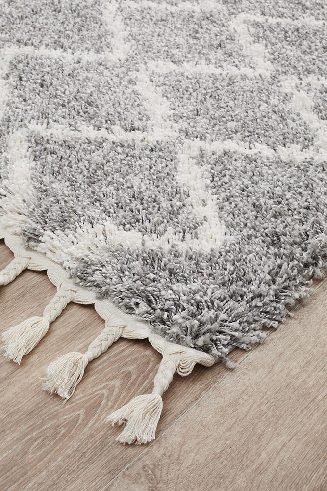 Saffron 11 Silver Runner Rug - Cozy Rugs Australia