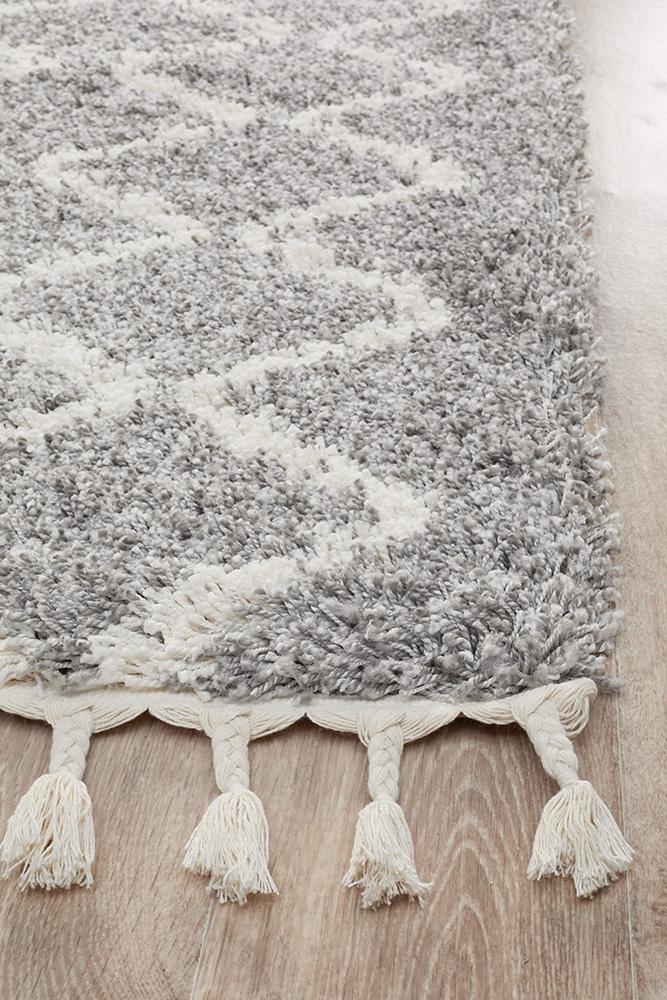 Saffron 11 Silver Runner Rug - Cozy Rugs Australia