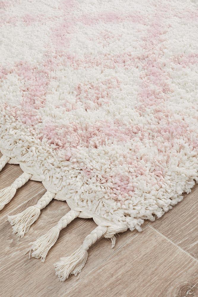 Saffron 33 Pink Runner Rug - Cozy Rugs Australia