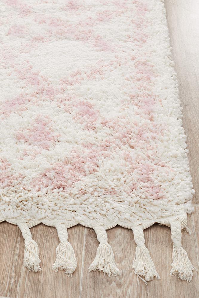 Saffron 33 Pink Runner Rug - Cozy Rugs Australia